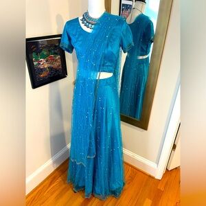 Sky Blue Indian Lehenga (Lenga)